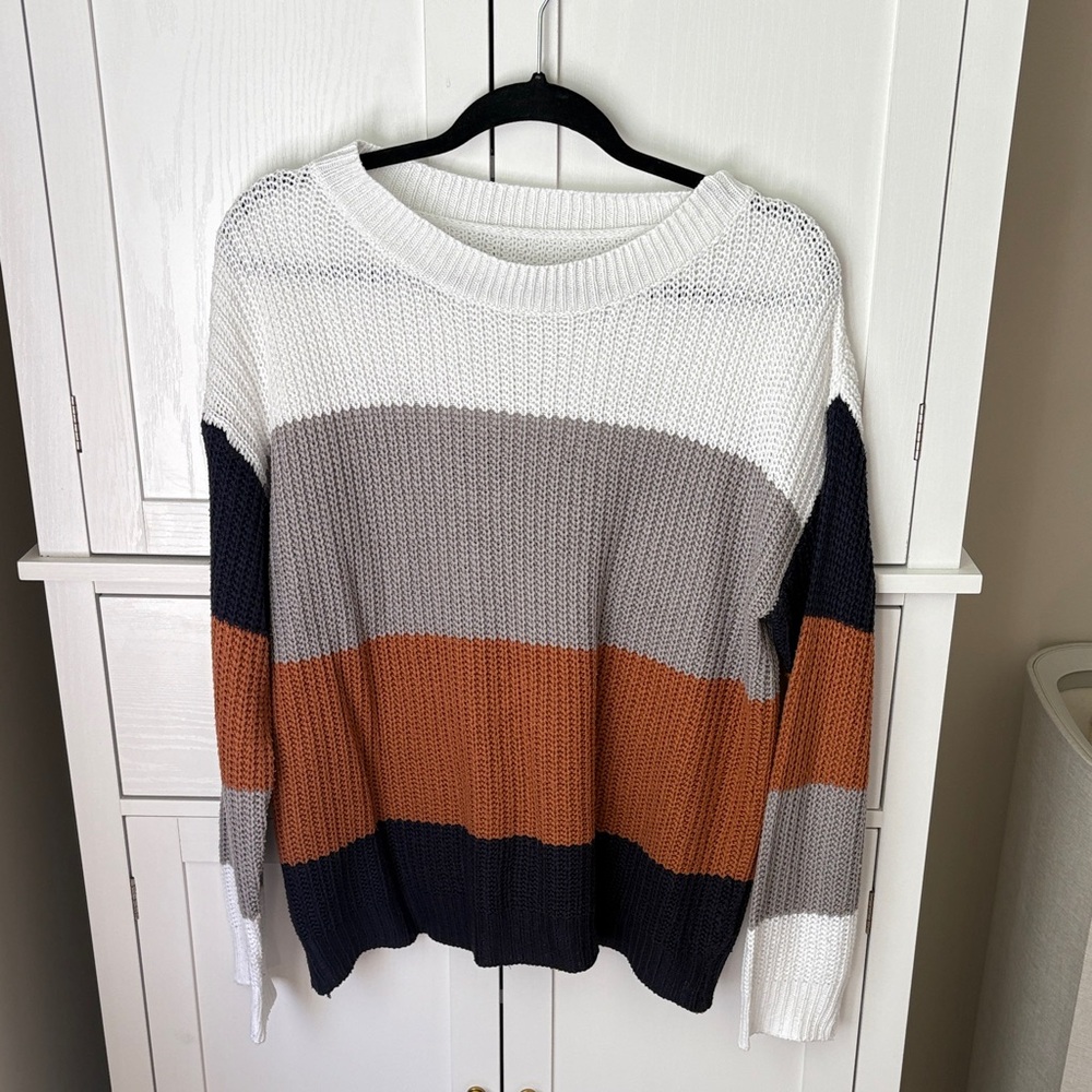 Striped Multicolor Women's Sweater - Perfect for Fall!